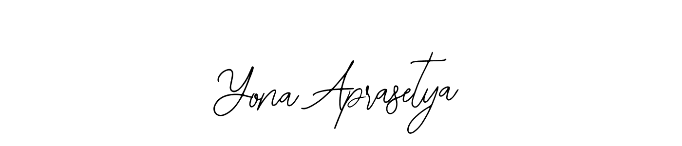 Design your own signature with our free online signature maker. With this signature software, you can create a handwritten (Bearetta-2O07w) signature for name Yona Aprasetya. Yona Aprasetya signature style 12 images and pictures png
