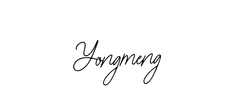 How to make Yongmeng name signature. Use Bearetta-2O07w style for creating short signs online. This is the latest handwritten sign. Yongmeng signature style 12 images and pictures png