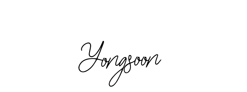 The best way (Bearetta-2O07w) to make a short signature is to pick only two or three words in your name. The name Yongsoon include a total of six letters. For converting this name. Yongsoon signature style 12 images and pictures png