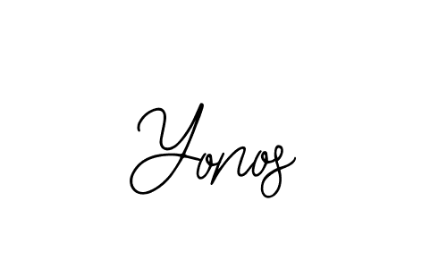 You should practise on your own different ways (Bearetta-2O07w) to write your name (Yonos) in signature. don't let someone else do it for you. Yonos signature style 12 images and pictures png