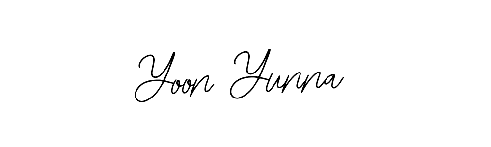 The best way (Bearetta-2O07w) to make a short signature is to pick only two or three words in your name. The name Yoon Yunna include a total of six letters. For converting this name. Yoon Yunna signature style 12 images and pictures png