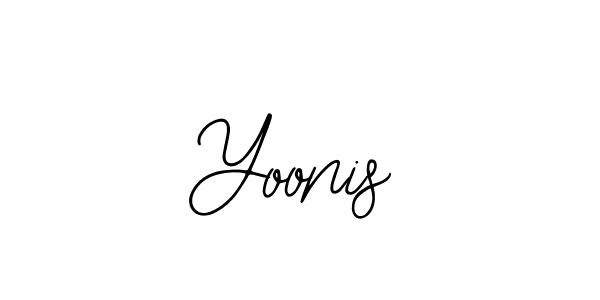 You should practise on your own different ways (Bearetta-2O07w) to write your name (Yoonis) in signature. don't let someone else do it for you. Yoonis signature style 12 images and pictures png