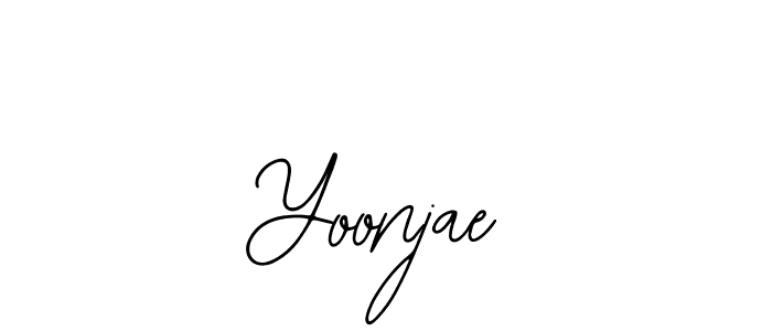 How to make Yoonjae name signature. Use Bearetta-2O07w style for creating short signs online. This is the latest handwritten sign. Yoonjae signature style 12 images and pictures png
