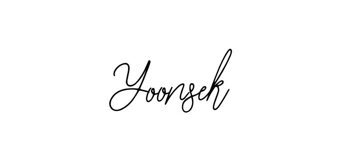 How to Draw Yoonsek signature style? Bearetta-2O07w is a latest design signature styles for name Yoonsek. Yoonsek signature style 12 images and pictures png