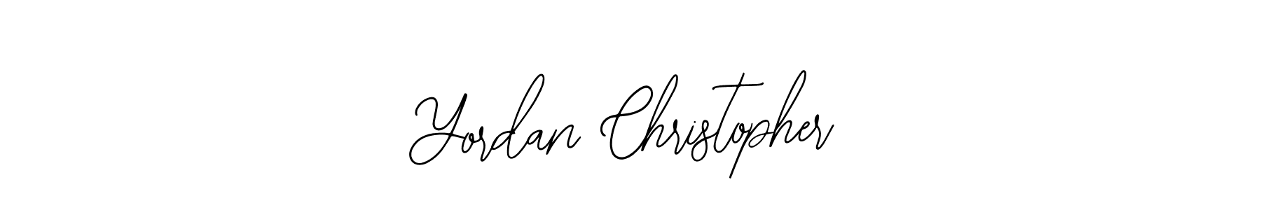 The best way (Bearetta-2O07w) to make a short signature is to pick only two or three words in your name. The name Yordan Christopher include a total of six letters. For converting this name. Yordan Christopher signature style 12 images and pictures png