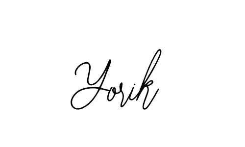 Design your own signature with our free online signature maker. With this signature software, you can create a handwritten (Bearetta-2O07w) signature for name Yorik. Yorik signature style 12 images and pictures png