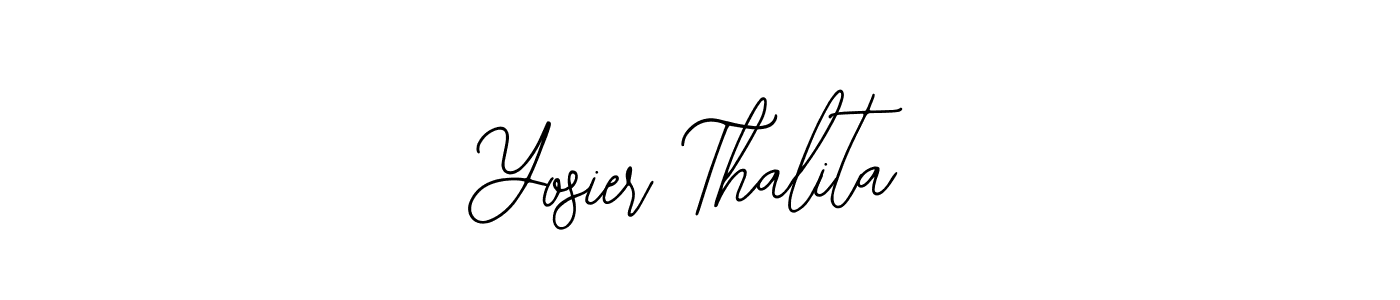 You should practise on your own different ways (Bearetta-2O07w) to write your name (Yosier Thalita) in signature. don't let someone else do it for you. Yosier Thalita signature style 12 images and pictures png