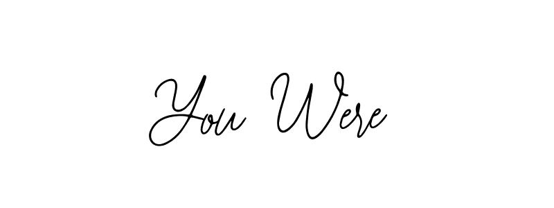 The best way (Bearetta-2O07w) to make a short signature is to pick only two or three words in your name. The name You Were include a total of six letters. For converting this name. You Were signature style 12 images and pictures png