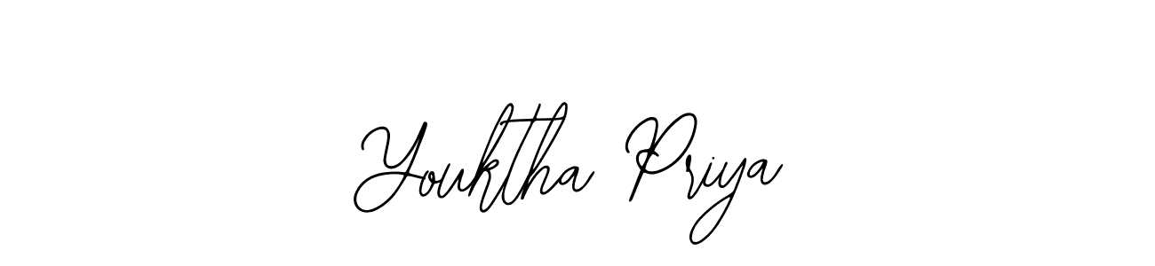 You should practise on your own different ways (Bearetta-2O07w) to write your name (Youktha Priya) in signature. don't let someone else do it for you. Youktha Priya signature style 12 images and pictures png