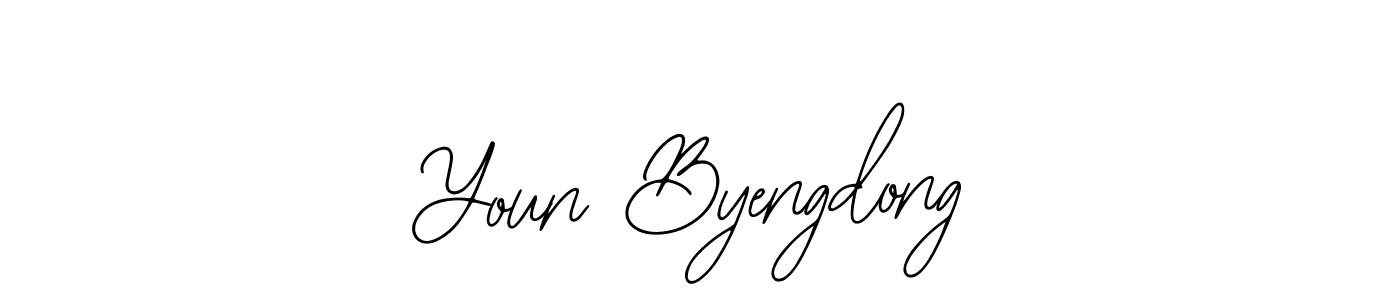 Make a beautiful signature design for name Youn Byengdong. With this signature (Bearetta-2O07w) style, you can create a handwritten signature for free. Youn Byengdong signature style 12 images and pictures png