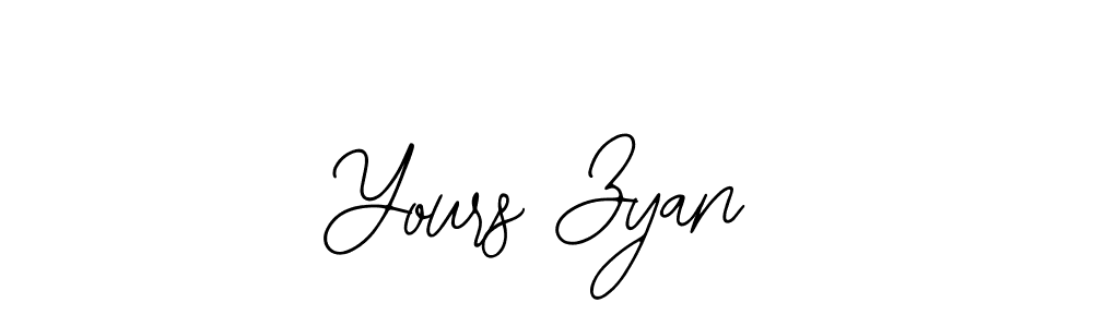 Use a signature maker to create a handwritten signature online. With this signature software, you can design (Bearetta-2O07w) your own signature for name Yours Zyan. Yours Zyan signature style 12 images and pictures png