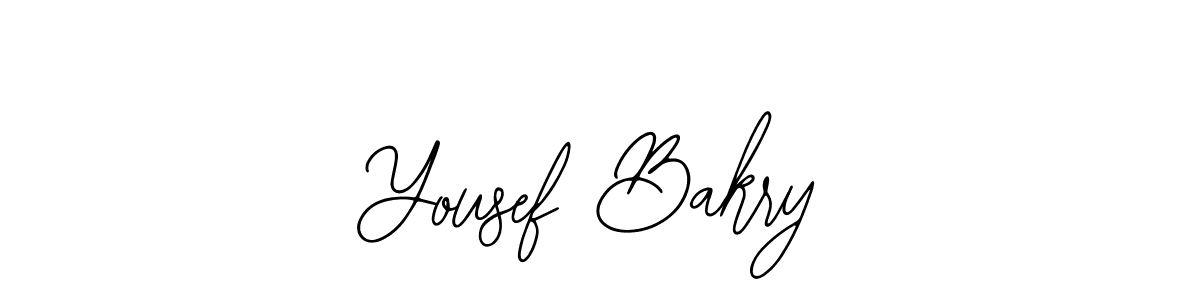 How to make Yousef Bakry name signature. Use Bearetta-2O07w style for creating short signs online. This is the latest handwritten sign. Yousef Bakry signature style 12 images and pictures png