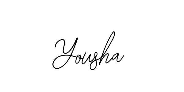 How to make Yousha signature? Bearetta-2O07w is a professional autograph style. Create handwritten signature for Yousha name. Yousha signature style 12 images and pictures png