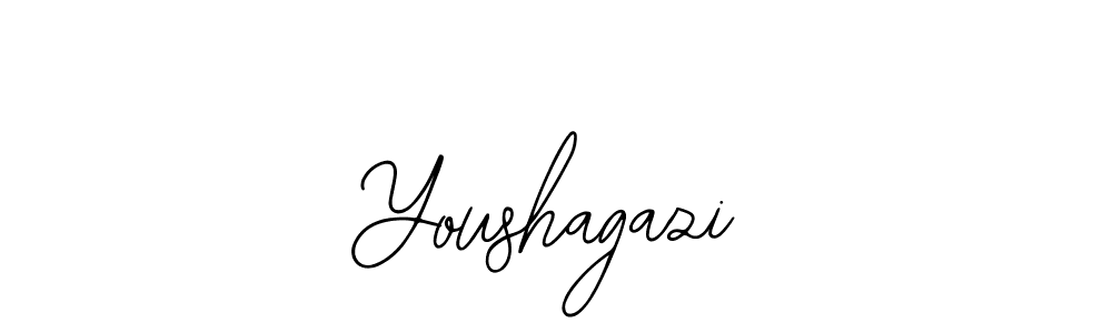 How to make Youshagazi name signature. Use Bearetta-2O07w style for creating short signs online. This is the latest handwritten sign. Youshagazi signature style 12 images and pictures png