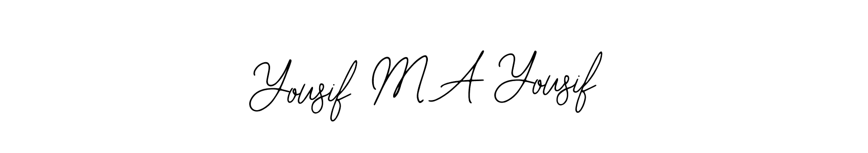 if you are searching for the best signature style for your name Yousif M A Yousif. so please give up your signature search. here we have designed multiple signature styles  using Bearetta-2O07w. Yousif M A Yousif signature style 12 images and pictures png