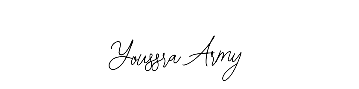 Design your own signature with our free online signature maker. With this signature software, you can create a handwritten (Bearetta-2O07w) signature for name Youssra Army. Youssra Army signature style 12 images and pictures png