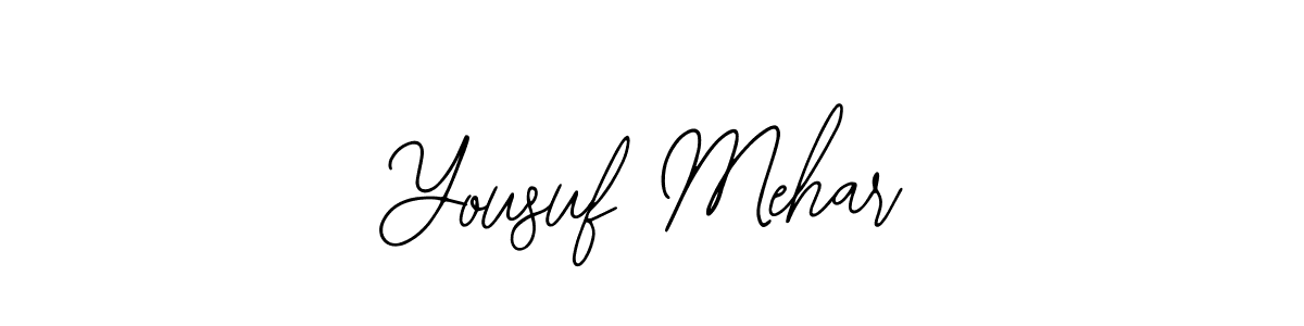 Yousuf Mehar stylish signature style. Best Handwritten Sign (Bearetta-2O07w) for my name. Handwritten Signature Collection Ideas for my name Yousuf Mehar. Yousuf Mehar signature style 12 images and pictures png