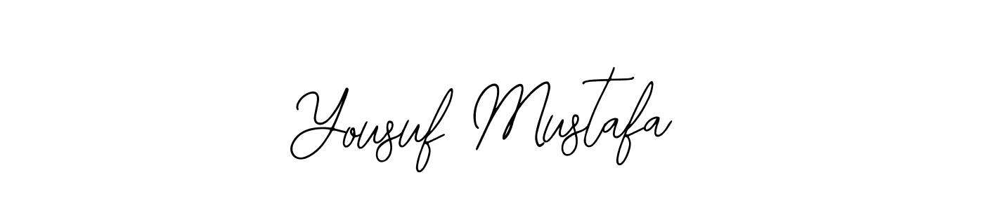 Use a signature maker to create a handwritten signature online. With this signature software, you can design (Bearetta-2O07w) your own signature for name Yousuf Mustafa. Yousuf Mustafa signature style 12 images and pictures png