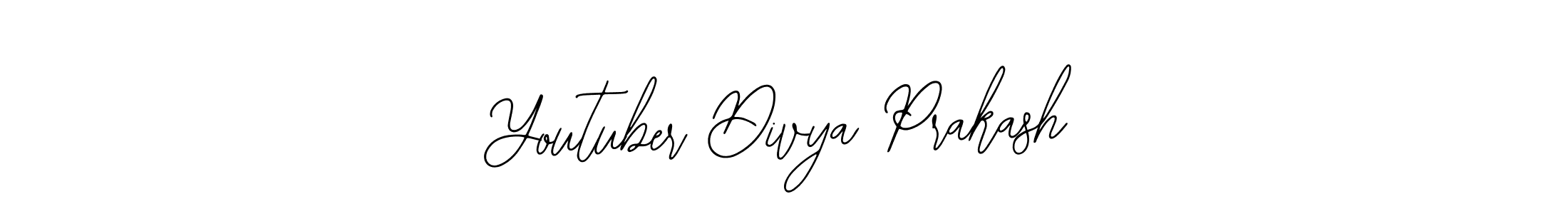 Use a signature maker to create a handwritten signature online. With this signature software, you can design (Bearetta-2O07w) your own signature for name Youtuber Divya Prakash. Youtuber Divya Prakash signature style 12 images and pictures png