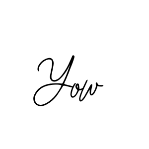 Design your own signature with our free online signature maker. With this signature software, you can create a handwritten (Bearetta-2O07w) signature for name Yow. Yow signature style 12 images and pictures png