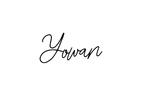How to make Yowan name signature. Use Bearetta-2O07w style for creating short signs online. This is the latest handwritten sign. Yowan signature style 12 images and pictures png