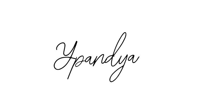Use a signature maker to create a handwritten signature online. With this signature software, you can design (Bearetta-2O07w) your own signature for name Ypandya. Ypandya signature style 12 images and pictures png