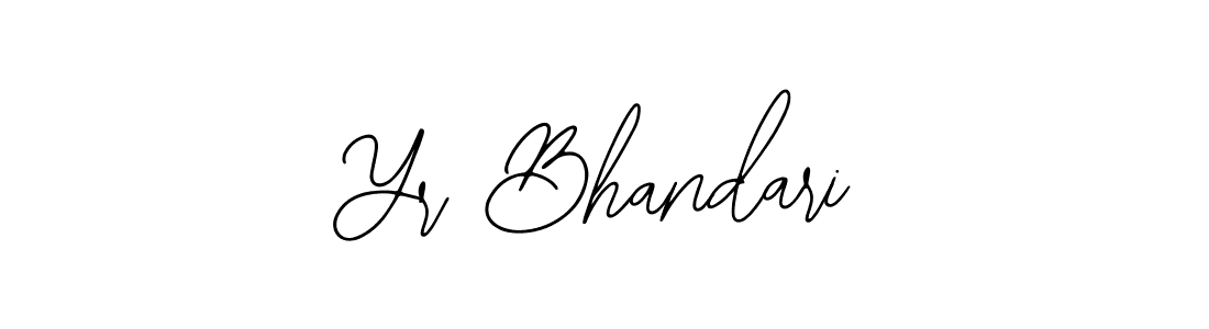 The best way (Bearetta-2O07w) to make a short signature is to pick only two or three words in your name. The name Yr Bhandari include a total of six letters. For converting this name. Yr Bhandari signature style 12 images and pictures png