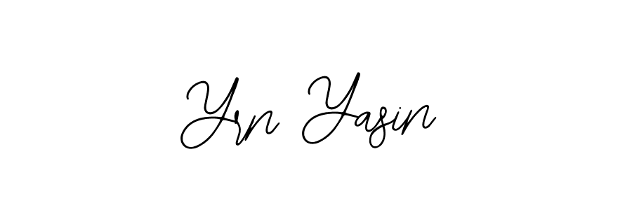 How to make Yrn Yasin name signature. Use Bearetta-2O07w style for creating short signs online. This is the latest handwritten sign. Yrn Yasin signature style 12 images and pictures png
