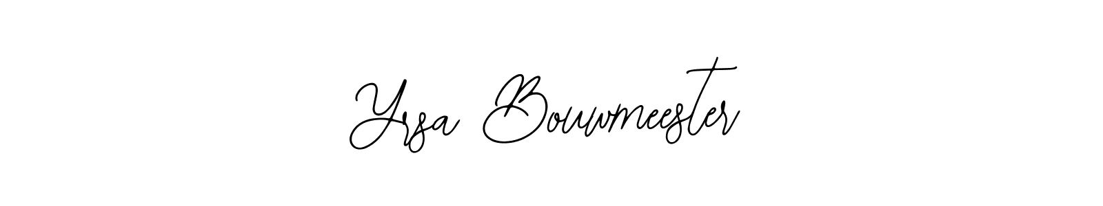 Similarly Bearetta-2O07w is the best handwritten signature design. Signature creator online .You can use it as an online autograph creator for name Yrsa Bouwmeester. Yrsa Bouwmeester signature style 12 images and pictures png