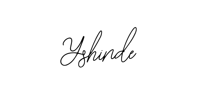 The best way (Bearetta-2O07w) to make a short signature is to pick only two or three words in your name. The name Yshinde include a total of six letters. For converting this name. Yshinde signature style 12 images and pictures png