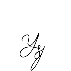 Use a signature maker to create a handwritten signature online. With this signature software, you can design (Bearetta-2O07w) your own signature for name Ysj. Ysj signature style 12 images and pictures png