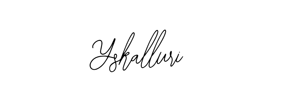 Make a beautiful signature design for name Yskalluri. With this signature (Bearetta-2O07w) style, you can create a handwritten signature for free. Yskalluri signature style 12 images and pictures png