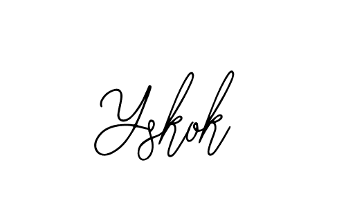 if you are searching for the best signature style for your name Yskok. so please give up your signature search. here we have designed multiple signature styles  using Bearetta-2O07w. Yskok signature style 12 images and pictures png
