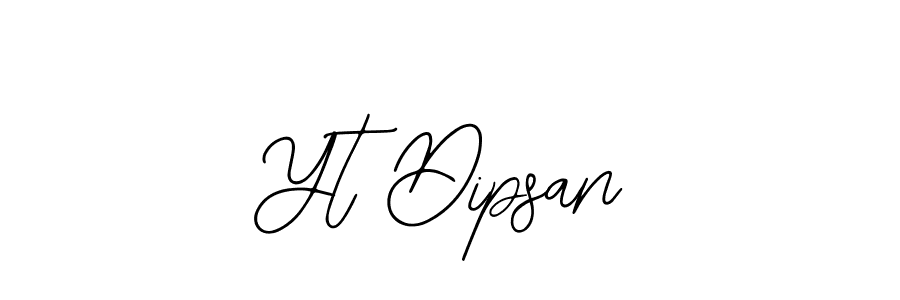 Use a signature maker to create a handwritten signature online. With this signature software, you can design (Bearetta-2O07w) your own signature for name Yt Dipsan. Yt Dipsan signature style 12 images and pictures png