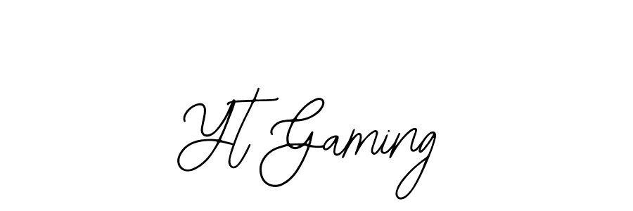 Also we have Yt Gaming name is the best signature style. Create professional handwritten signature collection using Bearetta-2O07w autograph style. Yt Gaming signature style 12 images and pictures png