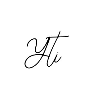 How to make Yti name signature. Use Bearetta-2O07w style for creating short signs online. This is the latest handwritten sign. Yti signature style 12 images and pictures png