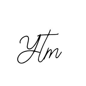 How to make Ytm signature? Bearetta-2O07w is a professional autograph style. Create handwritten signature for Ytm name. Ytm signature style 12 images and pictures png