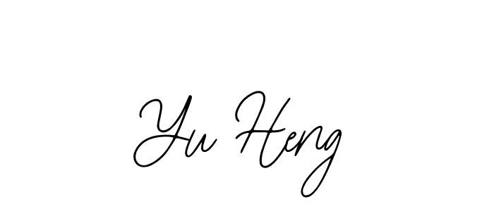 Make a beautiful signature design for name Yu Heng. With this signature (Bearetta-2O07w) style, you can create a handwritten signature for free. Yu Heng signature style 12 images and pictures png