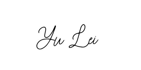 if you are searching for the best signature style for your name Yu Lei. so please give up your signature search. here we have designed multiple signature styles  using Bearetta-2O07w. Yu Lei signature style 12 images and pictures png