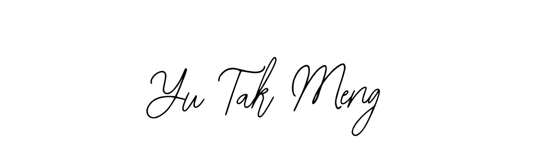 Also You can easily find your signature by using the search form. We will create Yu Tak Meng name handwritten signature images for you free of cost using Bearetta-2O07w sign style. Yu Tak Meng signature style 12 images and pictures png