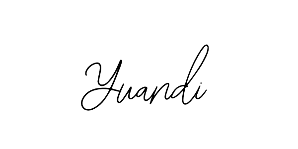 Use a signature maker to create a handwritten signature online. With this signature software, you can design (Bearetta-2O07w) your own signature for name Yuandi. Yuandi signature style 12 images and pictures png
