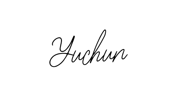 Make a beautiful signature design for name Yuchun. Use this online signature maker to create a handwritten signature for free. Yuchun signature style 12 images and pictures png