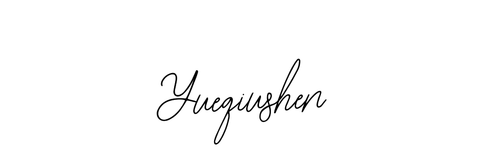 The best way (Bearetta-2O07w) to make a short signature is to pick only two or three words in your name. The name Yueqiushen include a total of six letters. For converting this name. Yueqiushen signature style 12 images and pictures png