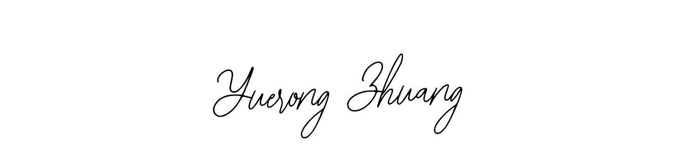 It looks lik you need a new signature style for name Yuerong Zhuang. Design unique handwritten (Bearetta-2O07w) signature with our free signature maker in just a few clicks. Yuerong Zhuang signature style 12 images and pictures png
