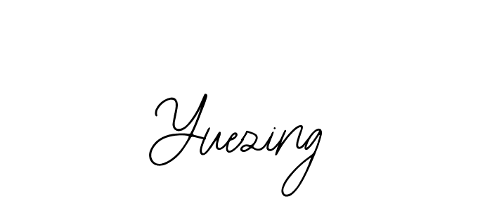 You should practise on your own different ways (Bearetta-2O07w) to write your name (Yuezing) in signature. don't let someone else do it for you. Yuezing signature style 12 images and pictures png