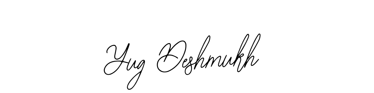 How to make Yug Deshmukh signature? Bearetta-2O07w is a professional autograph style. Create handwritten signature for Yug Deshmukh name. Yug Deshmukh signature style 12 images and pictures png