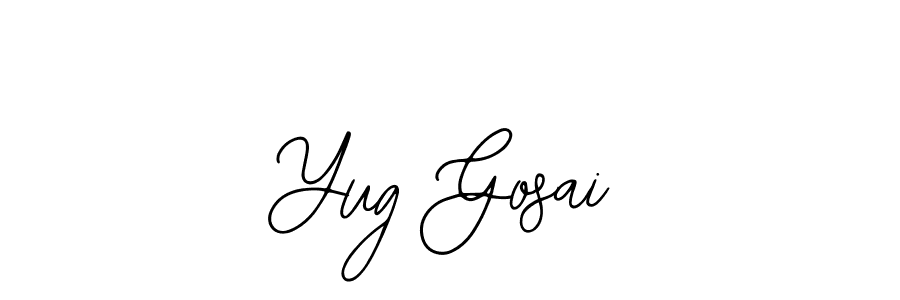 Also we have Yug Gosai name is the best signature style. Create professional handwritten signature collection using Bearetta-2O07w autograph style. Yug Gosai signature style 12 images and pictures png
