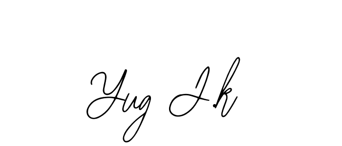 How to make Yug J.k signature? Bearetta-2O07w is a professional autograph style. Create handwritten signature for Yug J.k name. Yug J.k signature style 12 images and pictures png