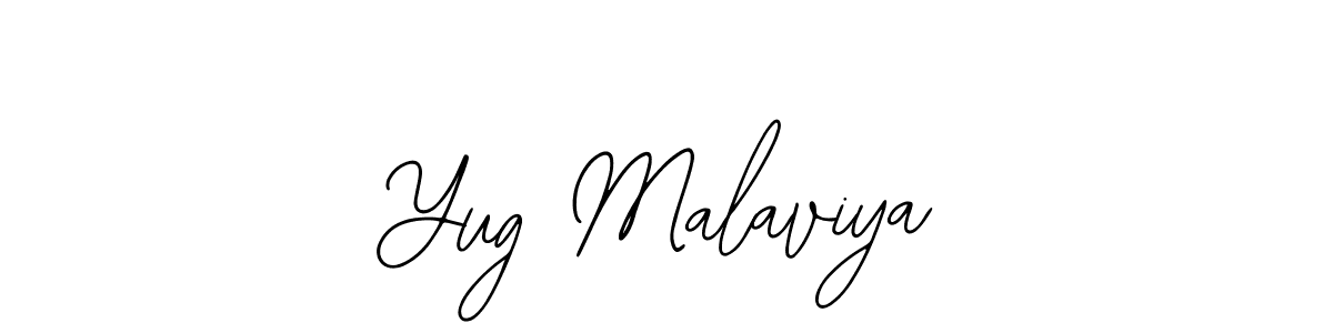 Design your own signature with our free online signature maker. With this signature software, you can create a handwritten (Bearetta-2O07w) signature for name Yug Malaviya. Yug Malaviya signature style 12 images and pictures png