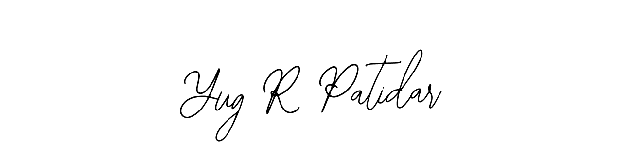 This is the best signature style for the Yug R Patidar name. Also you like these signature font (Bearetta-2O07w). Mix name signature. Yug R Patidar signature style 12 images and pictures png